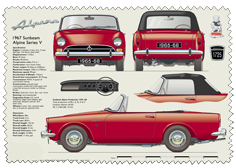 Sunbeam Alpine Series V 1965-68 Glass Cleaning Cloth